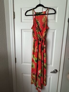 Scobe Orange Maxi Dress Size Medium